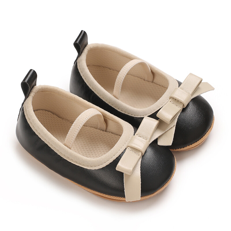 Βρεφικά παπούτσια Νεογέννητα κορίτσια Princess PU Προσχολικά Παπούτσια Επίσημα Παπούτσια Φιόγκος Princess Wedding Party Αντιολισθητικά Παπούτσια First Step 0-18M