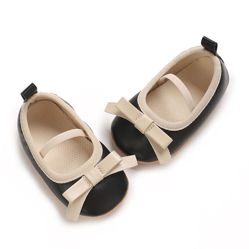 Βρεφικά παπούτσια Νεογέννητα κορίτσια Princess PU Προσχολικά Παπούτσια Επίσημα Παπούτσια Φιόγκος Princess Wedding Party Αντιολισθητικά Παπούτσια First Step 0-18M