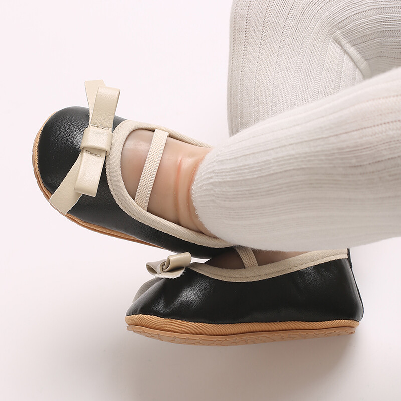 Βρεφικά παπούτσια Νεογέννητα κορίτσια Princess PU Προσχολικά Παπούτσια Επίσημα Παπούτσια Φιόγκος Princess Wedding Party Αντιολισθητικά Παπούτσια First Step 0-18M