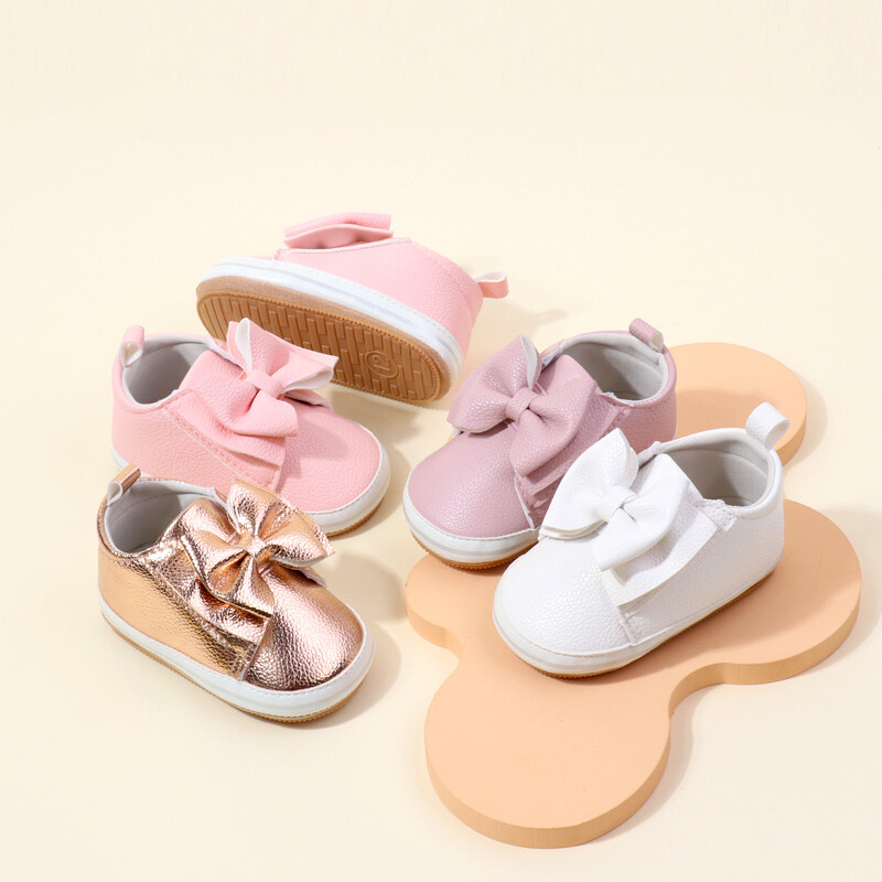 Meiteņu apavi Augstas kvalitātes, mīksta poliuretāna materiāla 0–9–18 mēnešiem mazuļiem, staigājot brīvā dabā, skaisti, mīlīgi tauriņveida tauriņi, 2024 BXC4143