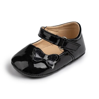 Meckior Baby Girl Kurpes Jaundzimušo PU ādas Bowknot Kleita Zīdaiņiem Gumijas Neslīdoši Toddler First Walker Baby Kurpes meitenēm