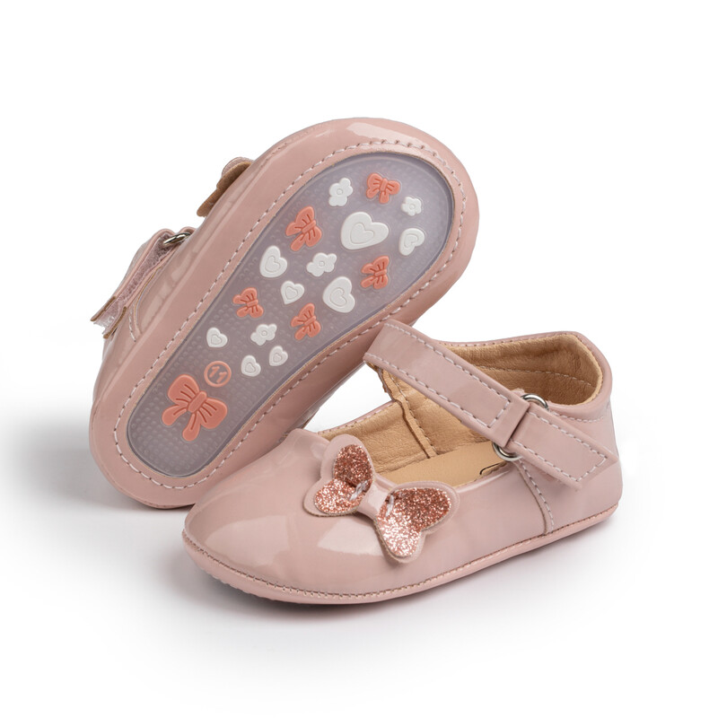 Meckior Baby Girl Kurpes Jaundzimušo PU ādas Bowknot Kleita Zīdaiņiem Gumijas Neslīdoši Toddler First Walker Baby Kurpes meitenēm