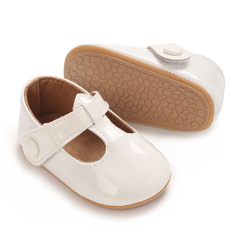 5 krāsu JAUNS 0–18 mēneši Rretr Mary Jane Spring Baby Shoes PU Newborn Girls Shoes First Walkers Princess Bowknot Baby Prewalke