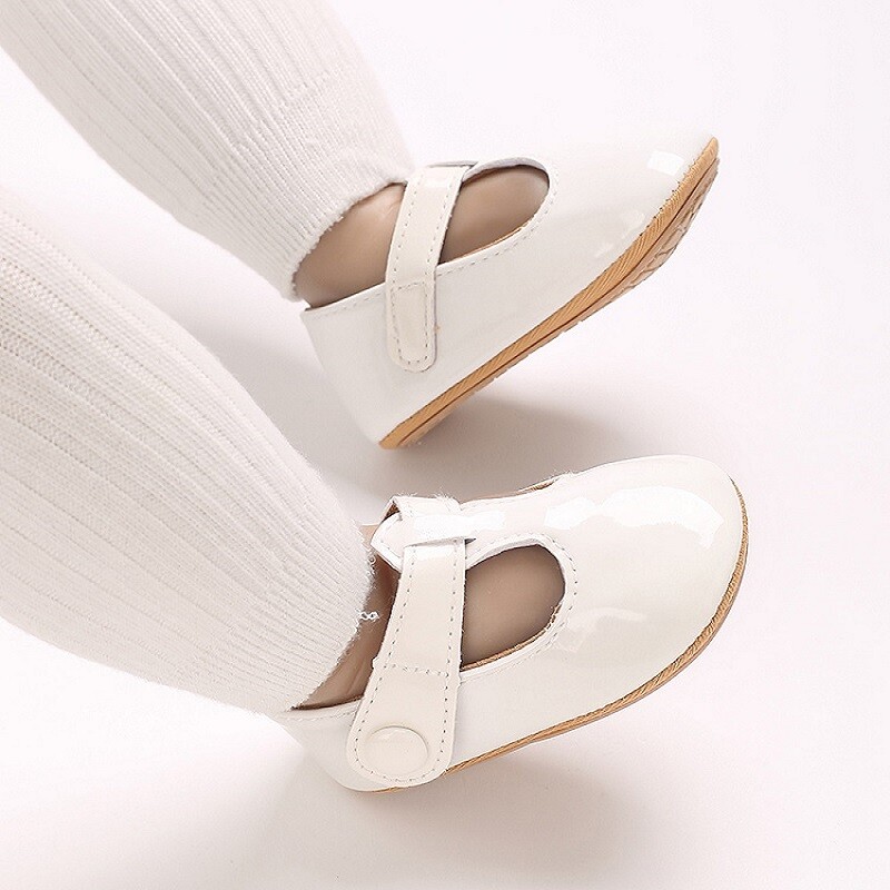 5 krāsu JAUNS 0–18 mēneši Rretr Mary Jane Spring Baby Shoes PU Newborn Girls Shoes First Walkers Princess Bowknot Baby Prewalke