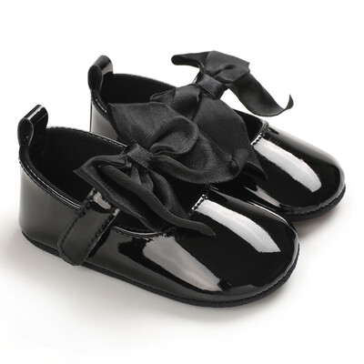 Melnās modes jaundzimušo ballītes princešu apavi zēniem un meitenēm pirmā soļa pastaigu apavi ar gumijas zoli, neslīdoši mazuļu apavi 0-18 M