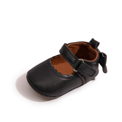 Meckior Bow jaundzimušo meiteņu apavi sprādzes mežģīnes Princeses pastaigu apavi Gumijas zole pretslīdēšanas apavi bērniem mazuļiem 0-18M