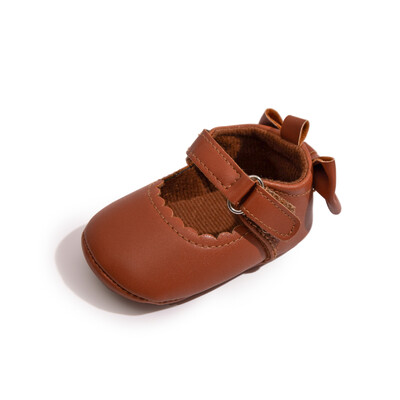 Meckior Bow jaundzimušo meiteņu apavi sprādzes mežģīnes Princeses pastaigu apavi Gumijas zole pretslīdēšanas apavi bērniem mazuļiem 0-18M