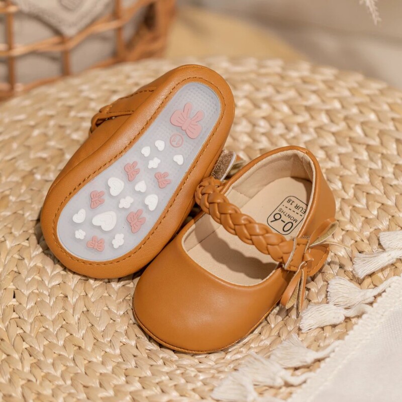 KIDSUN újszülött babacipő lányoknak PU bőr alkalmi csokorruha cipő gumi csúszásmentes party esküvői hercegnő babacipő 0-18M