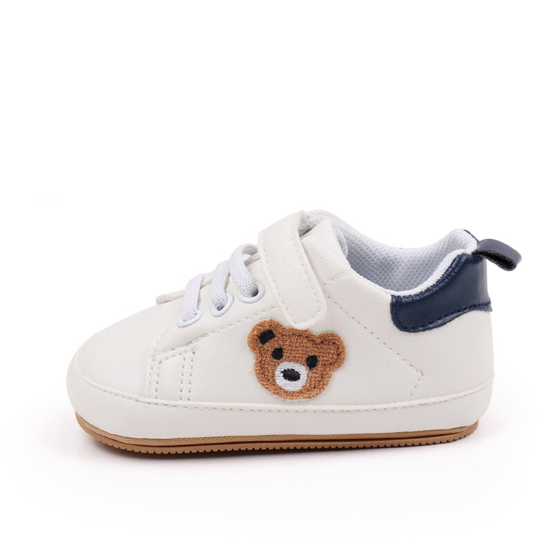 Zīdaiņu apavi Cute Bear Sneaker pavasara un rudens stila augstas kvalitātes PU un TPR zole pretslīdēšana 0-9-18 mēn Toddler Walking BMB3134