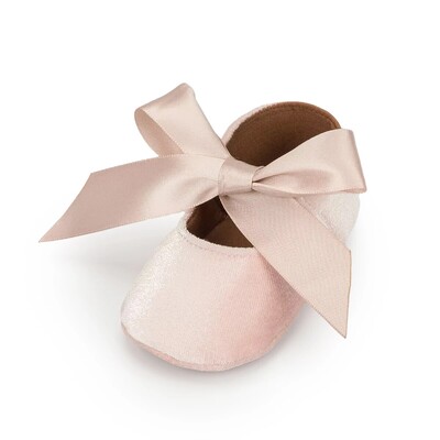 Meiteņu apavi princesēm, daudzkrāsu samta apavi ar mīkstu dibenu bantītes pret slīdēšanu jaundzimušajiem, pirmie staigāšanas apavi 0–18 mēn.