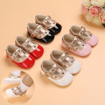 HAIZHIW 0-18 μηνών Sweet Newborns Fashion Μονόχρωμα παπούτσια Casual Παπούτσια Princess Αθλητικά παπούτσια με μαλακή σόλα 0-18 M Παπούτσια περπατήματος