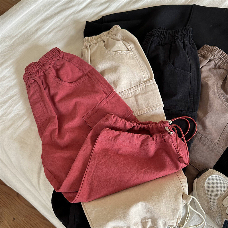 Bērnu bikses jostas Kombinezoni Mazuļu platas kājas Bikses Meiteņu Bikses Pusaudžu Meiteņu Apģērbi Kravas Ziemas Apģērbi Zēniem