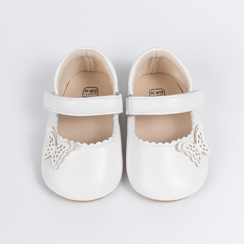 KIDSUN Butterfly Baby Girl Ruha Cipők Újszülött Csúszásgátló Puha PU bőr Cipők Party Iskola Esküvői Princess Baby Girl Cipők
