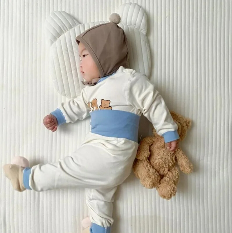 Beebiriided 2tk Komplektid Sügistalvine Pidžaamakomplekt Alumine Pesu Kaheosaline Komplekt Puuvillane Beebi pikkade varrukatega komplekt