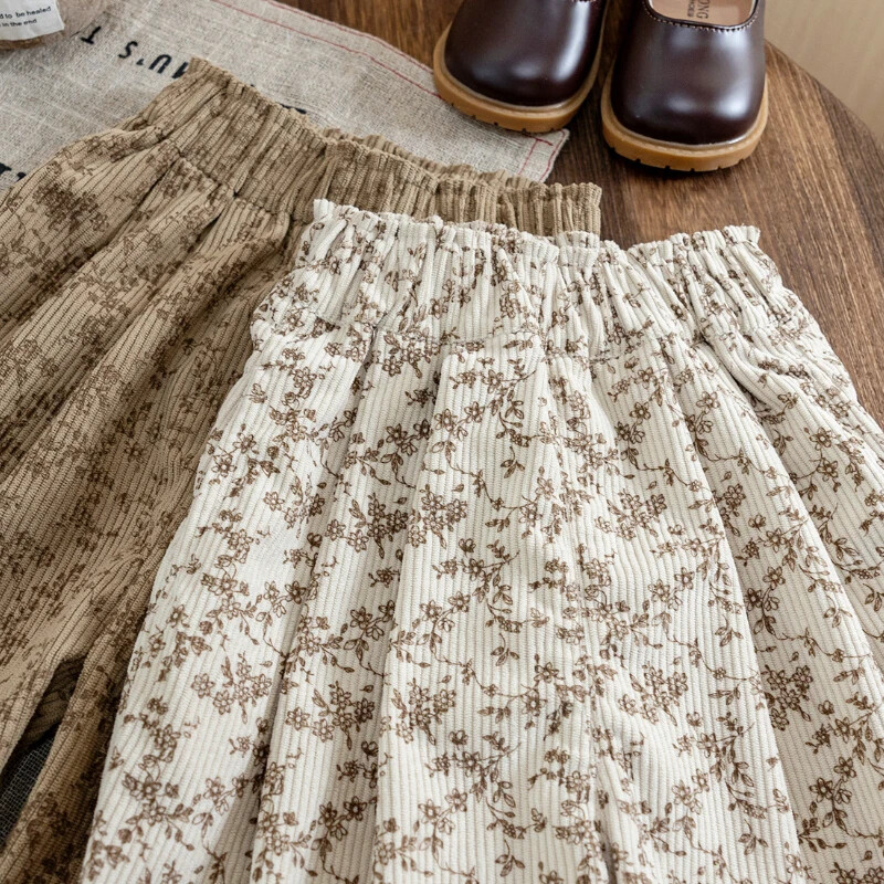 Toddler korejiešu ikdienas apģērbs Pavasaris Rudens Mazulis Retro Brīvs Zēns Bērni Ārā Harēma Bikses Apdrukātas Meiteņu Bērnu Modes Bikses