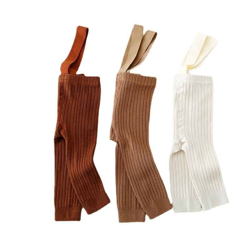 Βρεφικά και νηπιακά στενά παντελόνια με ραβδώσεις Ζαρτιέρες μπουφάν Πλεκτά στενά παντελόνια Καλσόν ζεστές κάλτσες 8 χρωμάτων