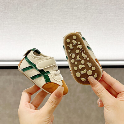 Jaundzimušo bērnu sporta apavi Svītraini zīdaiņu ikdienas apavi Neslīdoši apavi simtgadniekiem zēniem un meitenēm vecumā no 0 līdz 18 mēnešiem