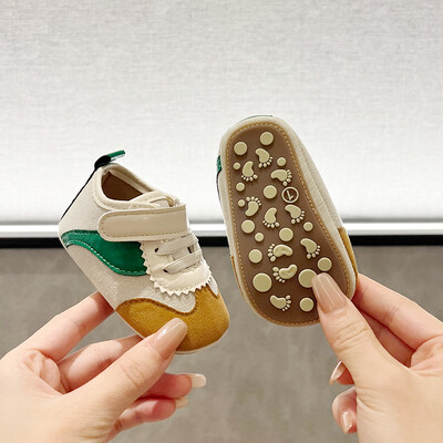 Jaundzimušo bērnu sporta apavi Svītraini zīdaiņu ikdienas apavi Neslīdoši apavi simtgadniekiem zēniem un meitenēm vecumā no 0 līdz 18 mēnešiem