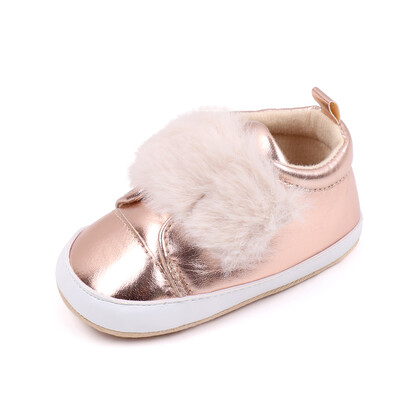 Zīdaiņu apavi Skaisti Blingbling PU mīksta plīša pavasara un rudens stila pirmsstaigāšanas jaundzimušā toddler kedas 2024 modes BWJ3149