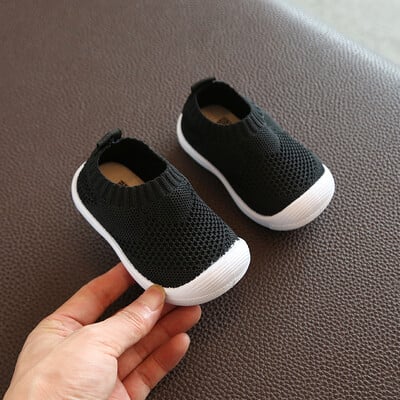 Kid Baby First Walkers ShoesBreathable b Бебешки обувки за малко дете Момичета Момче Ежедневни мрежести обувки Меко дъно Удобни неплъзгащи се обувки