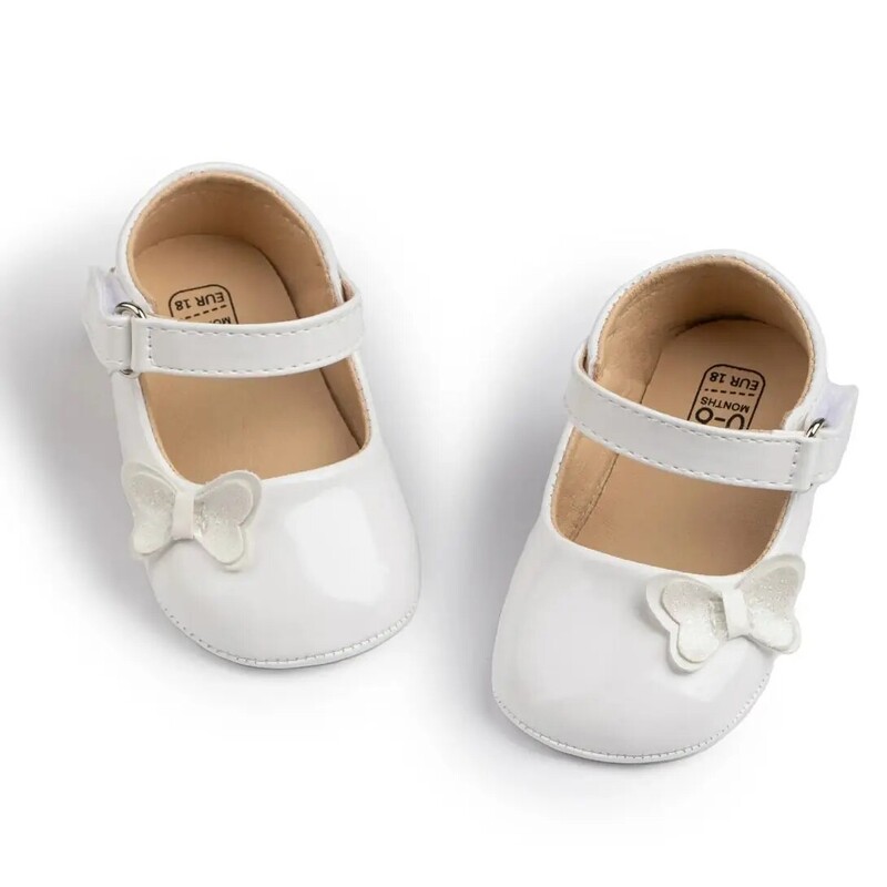 Meckior Baby Girl Kurpes Jaundzimušo PU ādas Bowknot Kleita Zīdaiņiem Gumijas Neslīdoši Toddler First Walker Baby Kurpes meitenēm