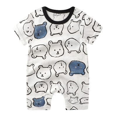 Καλοκαιρινό καρτούν Μωρό Ολόσωμα Ρούχα Romper Κοντό μανίκι Ρούχα Αναρρίχησης Νεογέννητα Ολόσωμες φόρμες Μικρό κορίτσι αγόρι Onesie