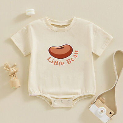 Újszülött kisfiú lány kávés póló buborék rövid ujjú kis bab Body nagyméretű ingek csecsemő alkalmi ingek felső