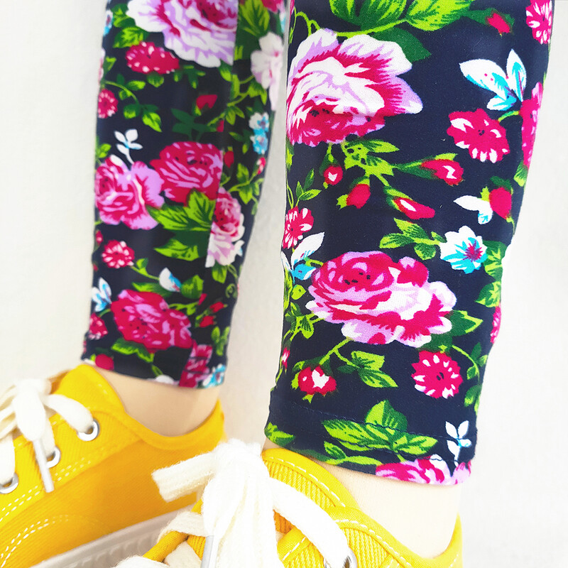 Παιδικά Παντελόνια Άνοιξη Καλοκαίρι Παιδικά Ρούχα Βρεφικά Κορίτσια Λεπτά στενά παντελόνια Γλυκά φλοράλ κολάν για κορίτσια