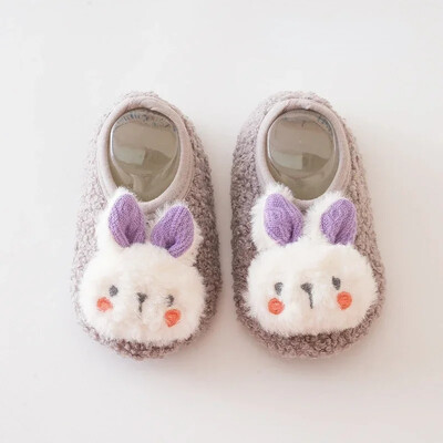Siltas plīša bērnu čības Rudens Ziemas Toddler Grīdas Zeķu Apavi Zēnu Meiteņu Bērni Mīksti Pretslīdes apavi pastaigu apavi iekštelpu bērnu apavi
