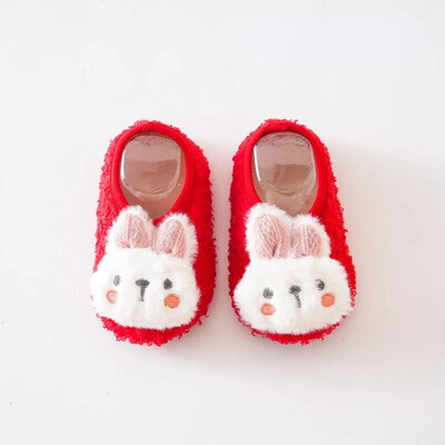 Siltas plīša bērnu čības Rudens Ziemas Toddler Grīdas Zeķu Apavi Zēnu Meiteņu Bērni Mīksti Pretslīdes apavi pastaigu apavi iekštelpu bērnu apavi