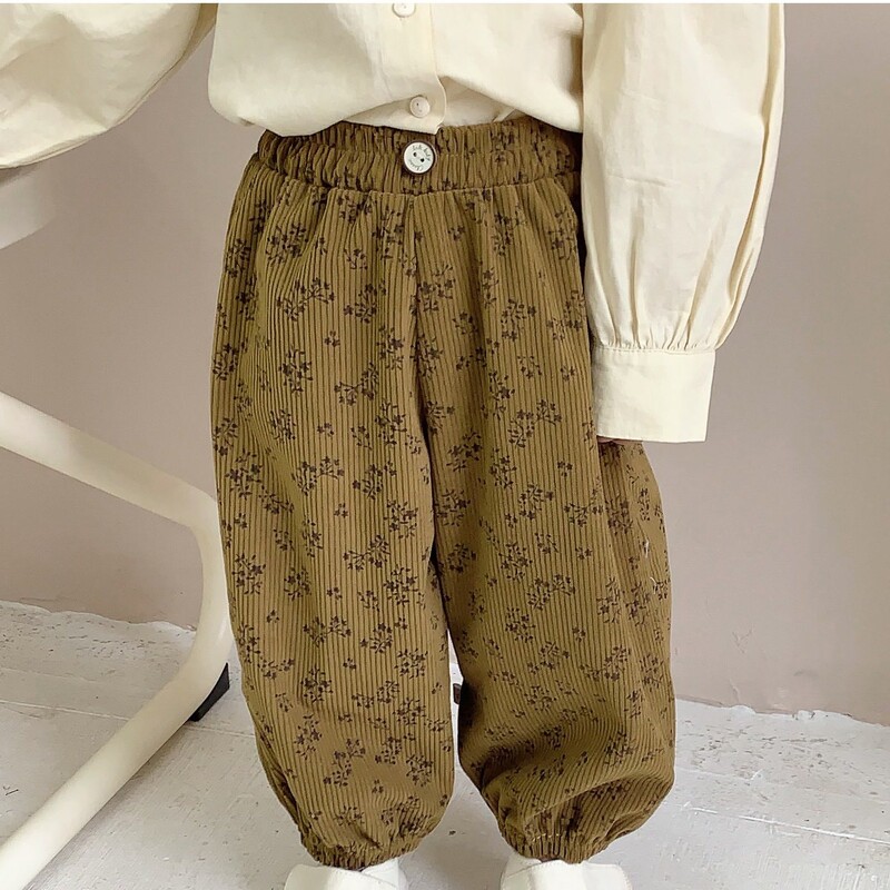 Jauna dizaina Bērnu velveta bikses Universālas, platas, brīvas bikses Zīdaiņiem Zēniem Meitenēm Ikdienas sporta Vienkrāsainas Apgrieztas Bikses