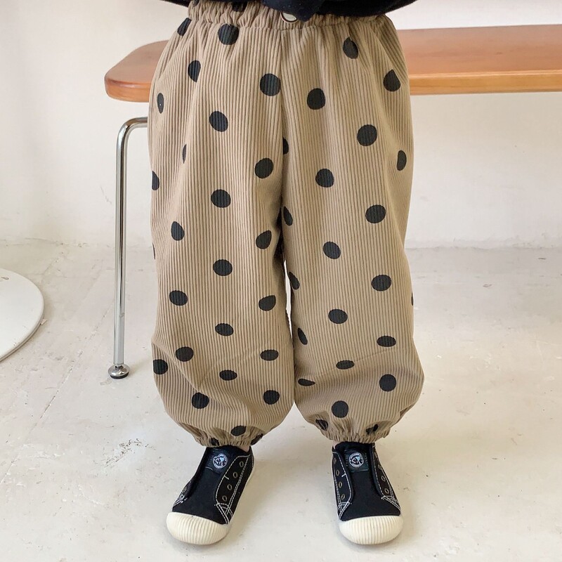 Jauna dizaina Bērnu velveta bikses Universālas, platas, brīvas bikses Zīdaiņiem Zēniem Meitenēm Ikdienas sporta Vienkrāsainas Apgrieztas Bikses