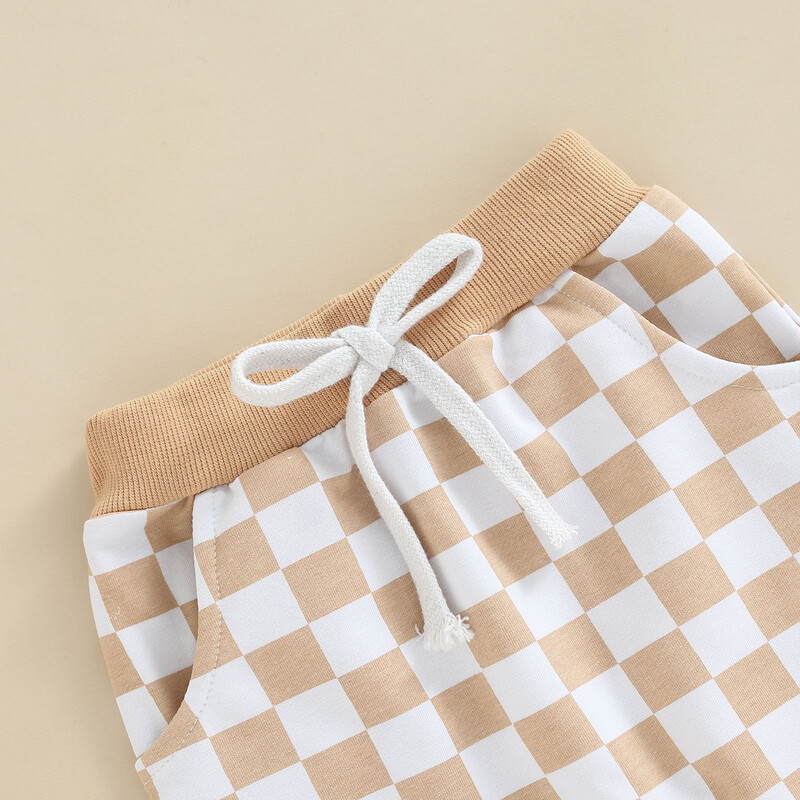 Citgeett Rudens Toddler Zīdaiņi Meitenes Zēni Ikdienas Bikses Plaidi Apdrukātas Bikses Kabatas Pavasara Apģērbs