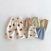 Popularna Desgin dječja odjeća Harem hlače za dječake Ljetne tanke široke ležerne hlače za djecu 2-7 godina Široke hlače za djevojčice i dječake