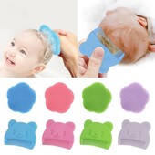 Bērnu matu birste zīdaiņu augļa galvas tauku tīrīšanas birste jaundzimušo mīksto matu ķemmes silikona galvas masieris mazuļa kopšanas piederumiem