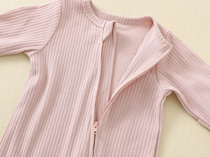 100% kokvilnas zīdaiņu rombiņas vairumtirdzniecība Pērciet vairāk, lai ietaupītu piegādi Viengabalains guļammais jaundzimušā kombinezons, rāvējslēdzējs, Grow apavi Ropa Bebe