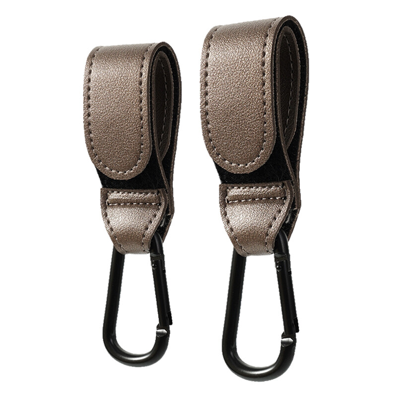 1/2 τεμ. PU Δερμάτινη τσάντα μωρού Καροτσάκι με γάντζο Organiser καροτσιού καροτσιού 360 μοιρών Περιστρεφόμενο άγκιστρο Αξεσουάρ καροτσιού με βελονάκι υψηλής ποιότητας