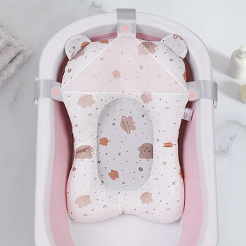 Baby Shower Bath Tub Pad Нехлъзгаща се подложка за вана за новородени Безопасност за кърмене Сгъваема опора Комфортна възглавница за тяло Подложка Възглавница Карикатура