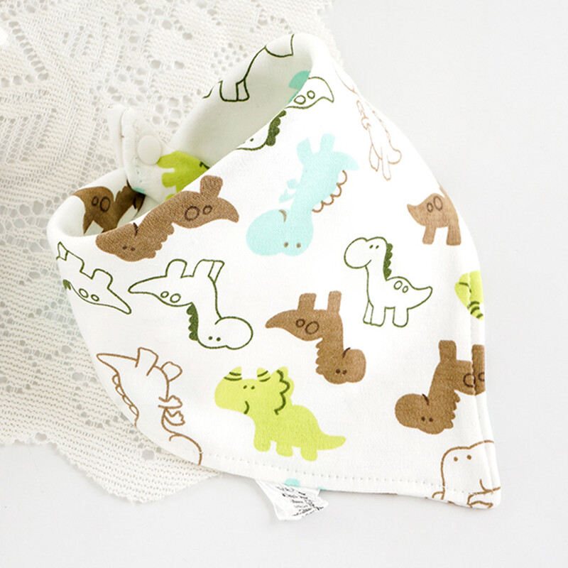 Zīdaiņu priekšautiņi Kokvilnas jauka dzīvnieku apdruka ar siekalu dvieli bandānas priekšautiņi jaundzimušajiem, zobu šķilšanās, priekšautiņš Unisex barošanas priekšauts zēnam meitenei