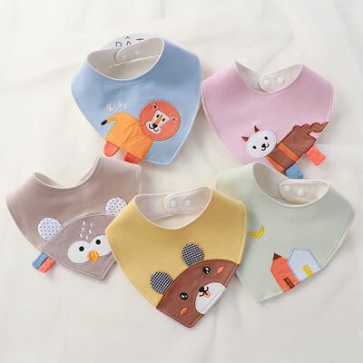 Triangle Cartoon Baby Bibs Μαλακές πετσέτες τροφοδοσίας νεογέννητων Βαμβακερά πανιά για κορίτσια Αγόρια Bandana Bib Newborn Saliva Πετσέτα ρέψης