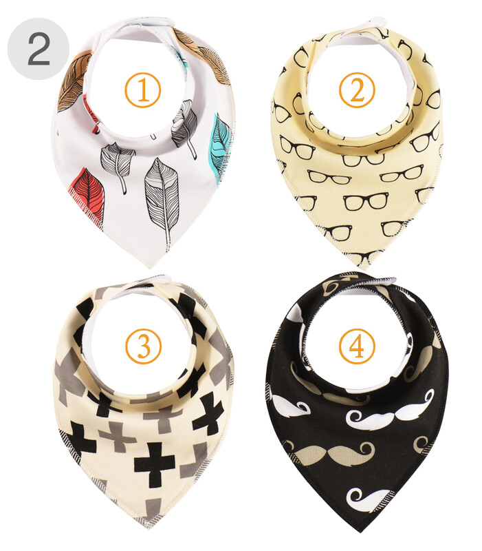 4 vienetų nauji kūdikių seilinukai berniukams ir mergaitėms.