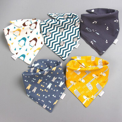 Baby Bibs 5 Pack Baby Bandana Drool Bibs Βαμβάκι για Unisex Αγόρια Κορίτσια Babador Τροφοδοσία βρεφικής πετσέτας βρεφικής πετσέτας σάλιου