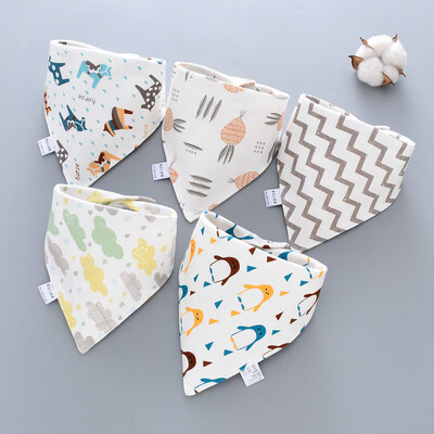 Baby Bibs 5 Pack Baby Bandana Drool Bibs Βαμβάκι για Unisex Αγόρια Κορίτσια Babador Τροφοδοσία βρεφικής πετσέτας βρεφικής πετσέτας σάλιου