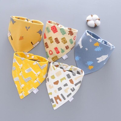 Baby Bibs 5 Pack Baby Bandana Drool Bibs Βαμβάκι για Unisex Αγόρια Κορίτσια Babador Τροφοδοσία βρεφικής πετσέτας βρεφικής πετσέτας σάλιου