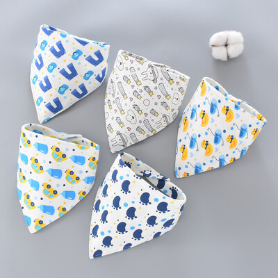 Baby Bibs 5 Pack Baby Bandana Drool Bibs Βαμβάκι για Unisex Αγόρια Κορίτσια Babador Τροφοδοσία βρεφικής πετσέτας βρεφικής πετσέτας σάλιου