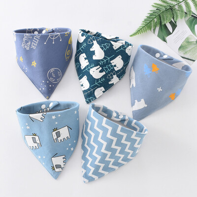 Baby Bibs 5 Pack Baby Bandana Drool Bibs Βαμβάκι για Unisex Αγόρια Κορίτσια Babador Τροφοδοσία βρεφικής πετσέτας βρεφικής πετσέτας σάλιου