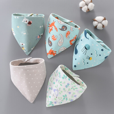 Baby Bibs 5 Pack Baby Bandana Drool Bibs Βαμβάκι για Unisex Αγόρια Κορίτσια Babador Τροφοδοσία βρεφικής πετσέτας βρεφικής πετσέτας σάλιου