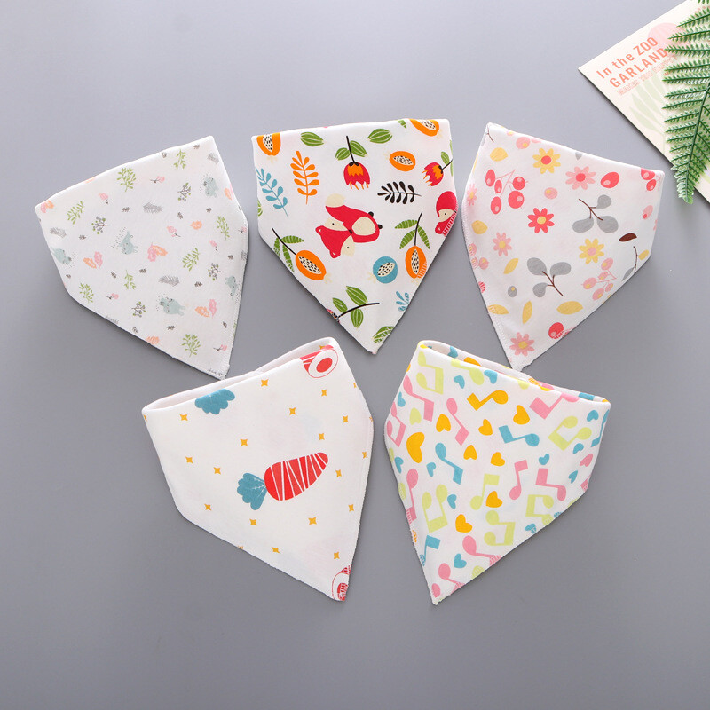 Baby Bibs 5 Pack Baby Bandana Drool Bibs Βαμβάκι για Unisex Αγόρια Κορίτσια Babador Τροφοδοσία βρεφικής πετσέτας βρεφικής πετσέτας σάλιου