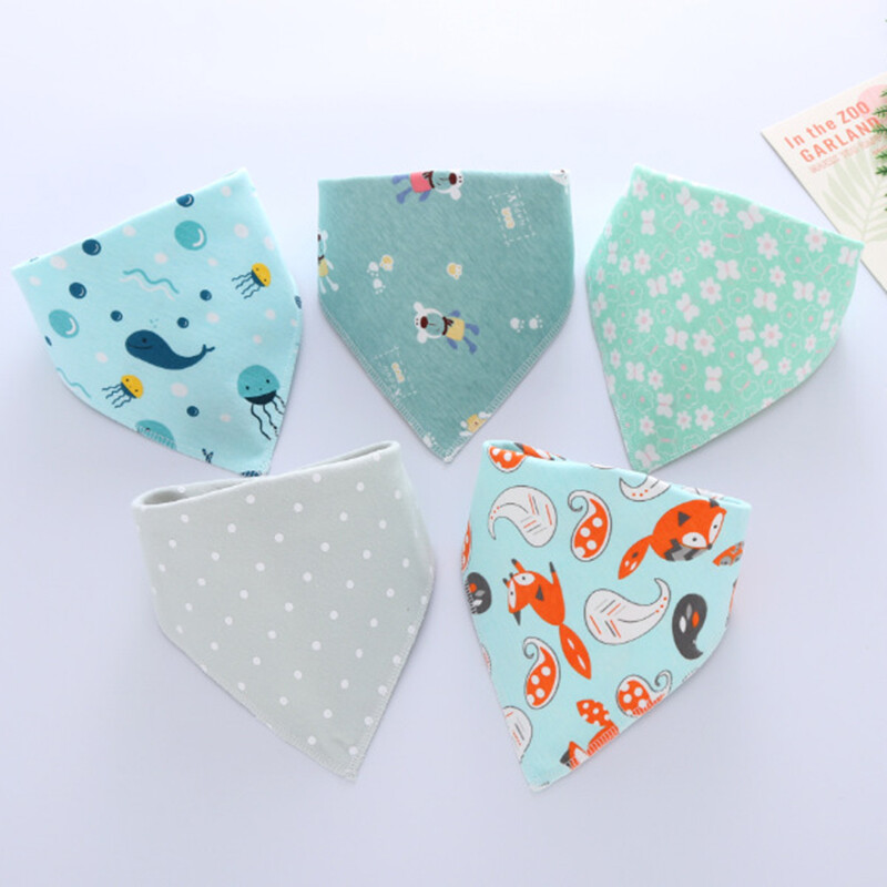 Baby Bibs 5 Pack Baby Bandana Drool Bibs Βαμβάκι για Unisex Αγόρια Κορίτσια Babador Τροφοδοσία βρεφικής πετσέτας βρεφικής πετσέτας σάλιου