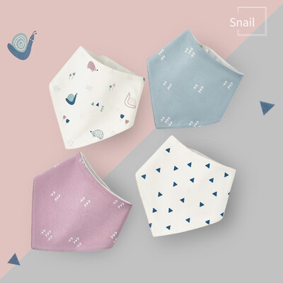 4 vnt. medvilniniai seilėtekliai kūdikiams, kietas/spausdintas šalikas, patogus seilėtis dantimis, kvėpuojantis seilių rankšluostis